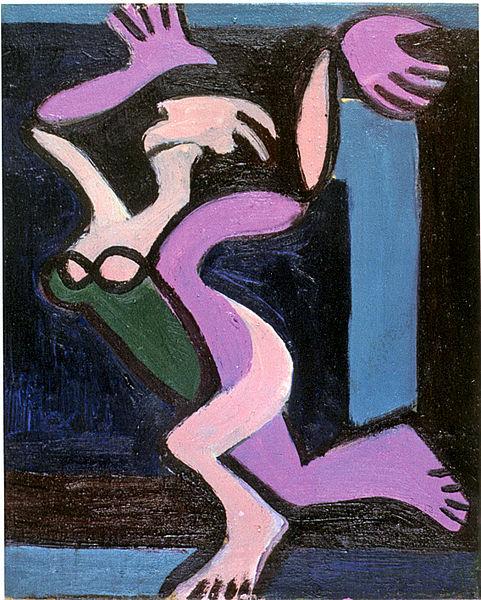 Ernst Ludwig Kirchner Dancing female nude, Gret Palucca Germany oil painting art